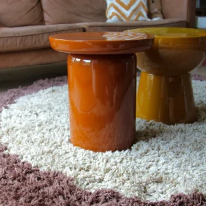 Interieur05 vloerkleed Pilo - hoogpolig - beige/bruin - Ø240 cm