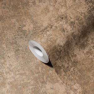 A.S. Création behang met structuur beige en goud - 53 cm x 10.05 m - AS-388332