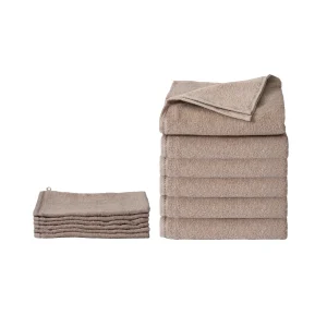 Ten Cate handdoeken 6 stuks - 50x100 cm - washandjes 6 stuks - taupe