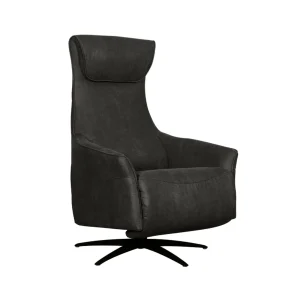 LABEL51 Elektrische Fauteuil Lund - Antraciet/Zwart - 74x83x112cm