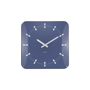 Karlsson wandklok Sucinto Dome Square - blauw - Ø35cm