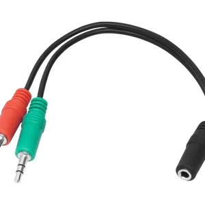 3,5mm Jack splitter - 2x Male naar 1x Female