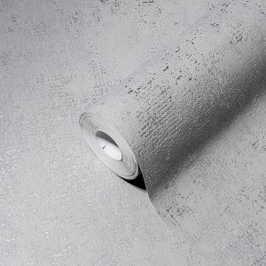 A.S. Création behang met structuur grijs en zilver - 53 cm x 10.05 m - AS-388323