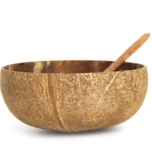 Furnilux Kokoskommen met eetlepel - Set van 2 - handgemaakt - geschenkdoos