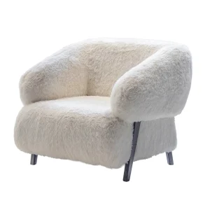 DÉJA Living Fauteuil Espe Fluffy - Beige Stof - 91x86x77cm