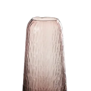 J-Line vaas Lolita - glas - roze - large - 30 cm hoog