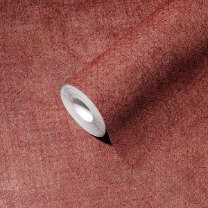 A.S. Création behang effen rood, goud en metallic - 53 cm x 10.05 m - AS-388268