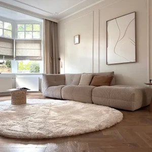 Interieur05 vloerkleed Odelia beige/wit -  Organisch- hoogpolig  - 290 x 200 cm