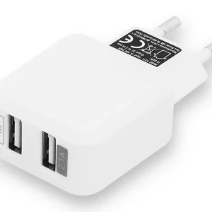 2-port USB lader - 2100 mA - 2,1 Ampere - Wit H21C