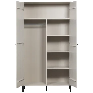 WOOOD optiepakket garderobekast Xina - Grenen - Wolkengrijs - 210x110x55