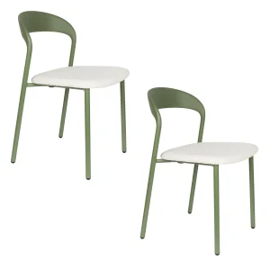 Housecraft Living Adelina Eetkamerstoelen Groen - Set van 2