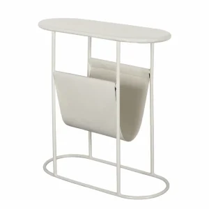 Brix bijzettafel Luna - wit - 24x53.5x57.5