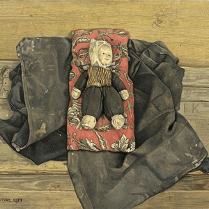 Pop op rood kussentje 1977