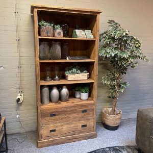 Boekenkast Teakhout 2 laden