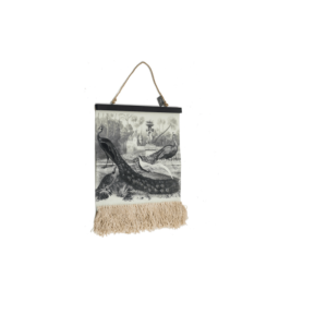 Wanddoek Pauw met franjes