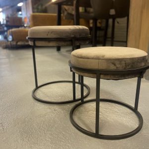 Klein bijzettafeltje velours Antraciet