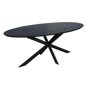 Eiken Eettafel Ferris Ovaal Black