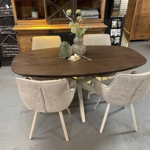 Eettafel Madison Brown Deens Ovaal Poot Sand