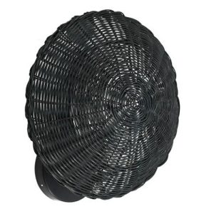 Rotan Wandlamp Zwart