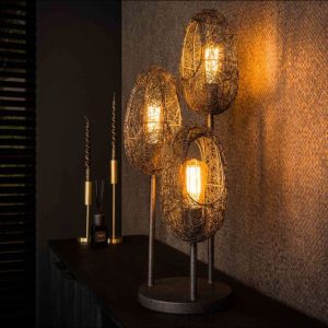 Tafellamp 3x open oog Wire