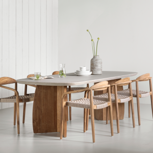 Eettafel Nova Faux Travertin