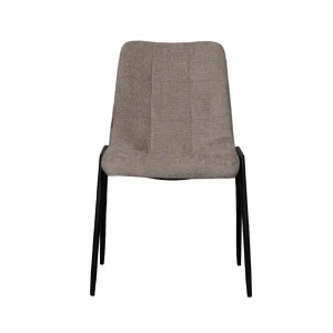 LABEL51 Eetkamerstoel Noor - Taupe/Zwart - Set van 2