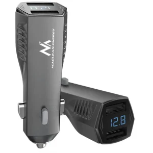 Auto accu Voltmeter met 2x USB - Snellader