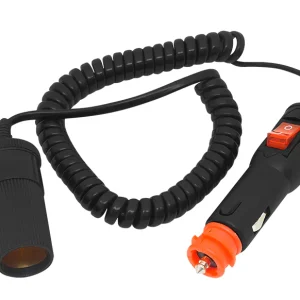 Auto sigarettenplug - verlengkabel - 12/24V