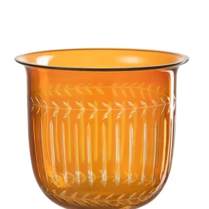J-Line vaas Romeins Hals - glas - oranje - Ø 22.5 cm