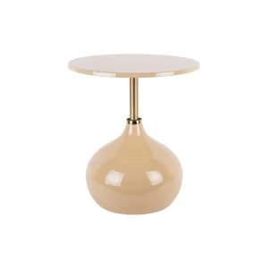 Leitmotiv bijzettafel Kensi - bruin - Ø46cm