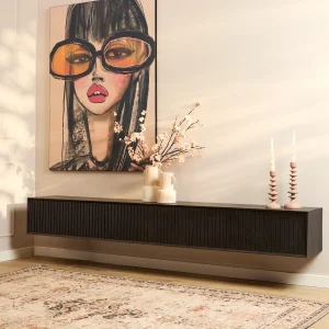 Starfurn  tv meubel Madison - zwart - 35x240x30cm