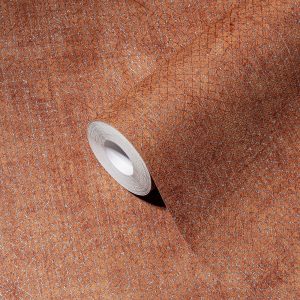 A.S. Création behang effen oranje, rood en metallic - 53 cm x 10.05 m - AS-388266