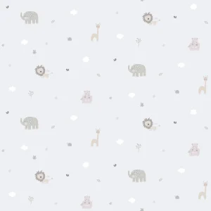 Sanders & Sanders behang dieren grijs - 53 cm x 10 m - 640561