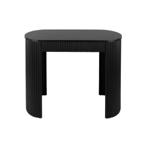 Leitmotiv side table Estriado - zwart - 100x40x76.5cm