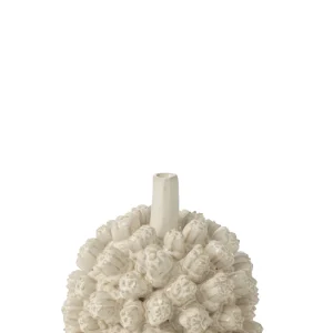 J-Line vaas Saki - keramiek - wit - small -  Ø 19 cm