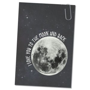 Ansichtkaart to the moon and back