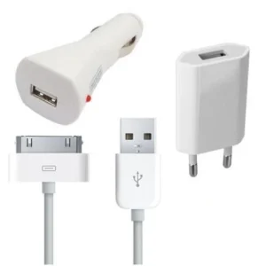 Oplader set - iPhone 30 pins - autolader / oplader / kabel