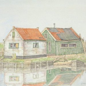 Vissershuisjes bij Koudum 1991