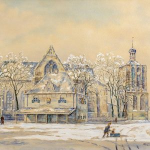 Plein met waag en kerk 1943