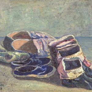 Stilleven met pantoffels en laarsjes 1958