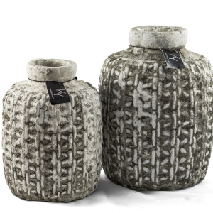 Kruik betonlook groot/klein