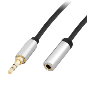 3,5 inch Jack Male naar 3,5 inch Jack Female Verlengkabel 5 meter Premium Afgeschermd - Zwart