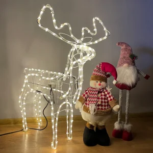 3D LED rendier - Met bewegende kop - Warm wit - IP44