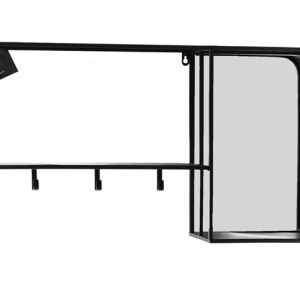 Wandrek met spiegel en haken