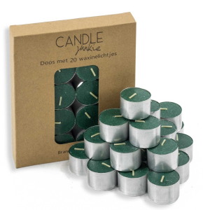 Waxinelichtjes groen 20 stuks