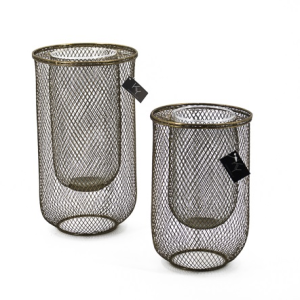 Windlicht goud groot/klein