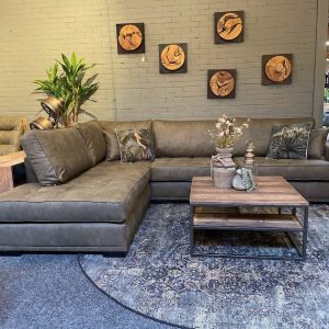 Hoekbank Aspen Olijfgroen Links