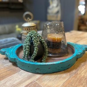 Schaal Medaillon turquoise